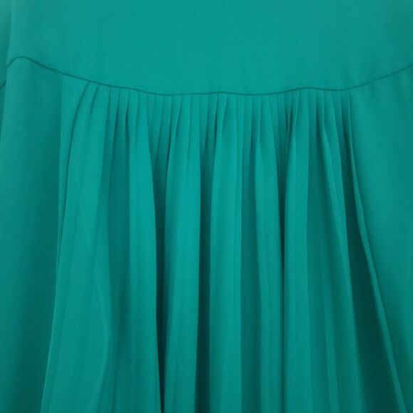 Chico's Top Large Green Flowy Pleated Classic Office Essential Basic Work - Picture 9 of 12